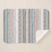 Elegant Striped Pattern Sherpa Blanket Sherpa Deken (Voorkant (horizontaal))