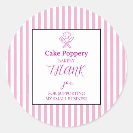 Elegant Striped Ronde Sticker (Voorkant)
