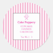 Elegant Striped Ronde Sticker (Voorkant)