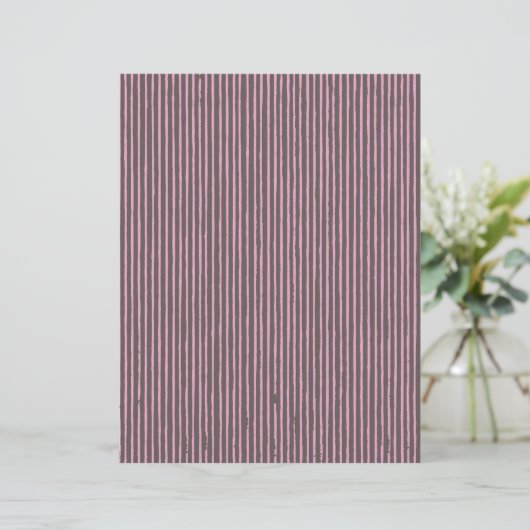 Elegant striped Scrapbook Paper - grijs en roze (Staand voorkant)