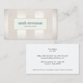 Elegant Striped Silver en Beige Professional Visitekaartje (Voorkant / Achterkant)