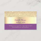 Elegant, striped, Violet, Gold Glittery Loyalty Ka (Achterkant)