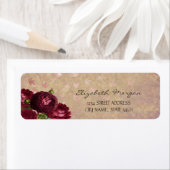 Elegant Striped Waterverf Roos Adres Etiket (Insitu)