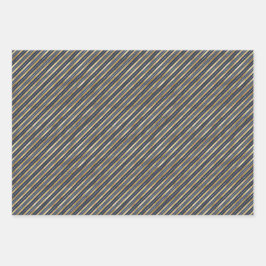 Elegant Stripes Blue Navy Gold Stylish Masculine Inpakpapier Vel