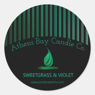 Elegant Stripes Candle Product Label
