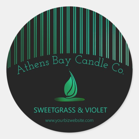 Elegant Stripes Candle Product Label (Voorkant)