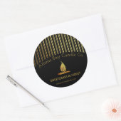 Elegant Stripes Candle Product Label (Envelop)