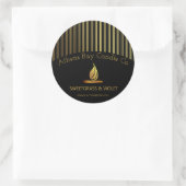 Elegant Stripes Candle Product Label (Tas)
