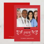 Elegant Stripes Corporate Holiday Card Feestdagenkaart (Voorkant / Achterkant)