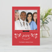 Elegant Stripes Corporate Holiday Card Feestdagenkaart (Staand voorkant)