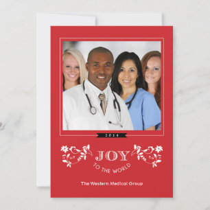 Elegant Stripes Corporate Holiday Card Feestdagenkaart