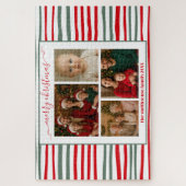 Elegant Stripes family Photo merry Christmas game Legpuzzel (Verticaal)