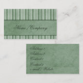Elegant Stripes Green Visitekaartje (Voorkant / Achterkant)