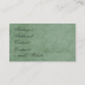 Elegant Stripes Green Visitekaartje (Achterkant)