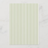 Elegant Stripes Sage Wedding Details Card Informatiekaartje (Achterkant)
