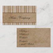 Elegant Stripes Tan Visitekaartje (Voorkant / Achterkant)