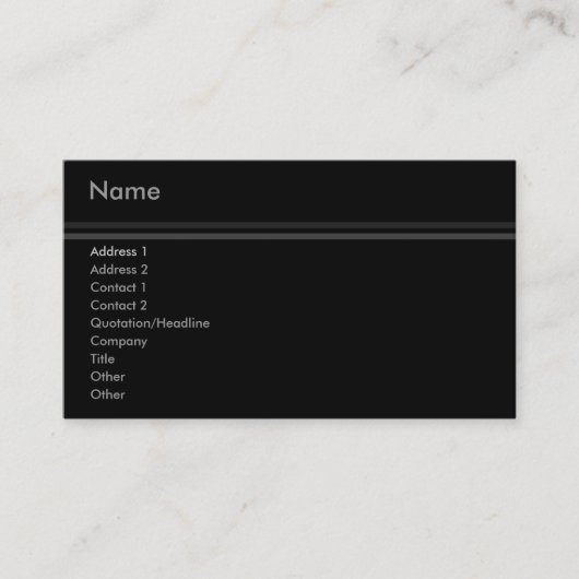 Elegant Stripes Visitekaartje (Voorkant)