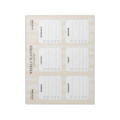 Elegant Stripes Weekly Planner Notitieblok (Linkerzijde)