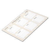 Elegant Stripes Weekly Planner Notitieblok (Schuin)