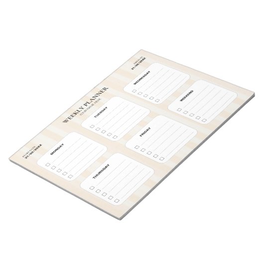 Elegant Stripes Weekly Planner Notitieblok (Schuin)