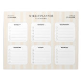 Elegant Stripes Weekly Planner Notitieblok (Voorkant)