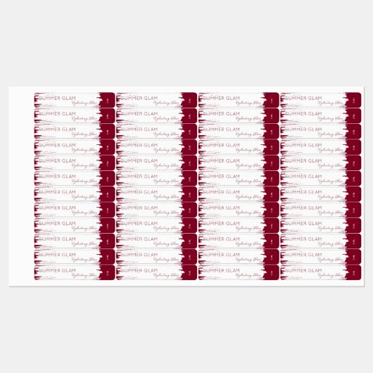 Elegant Stroke Lip Gloss Cosmetisch Rood Label (Vel)