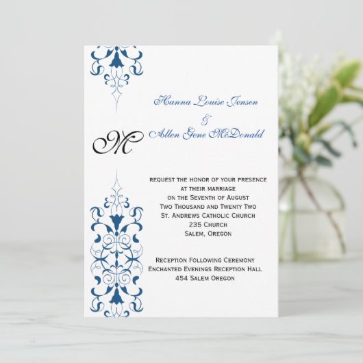 Elegant Strokes Kaart (Staand voorkant)