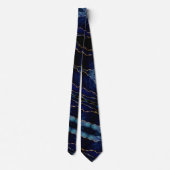 Elegant Stropdas Agate Navy Blue Gold Marble (Achterkant)