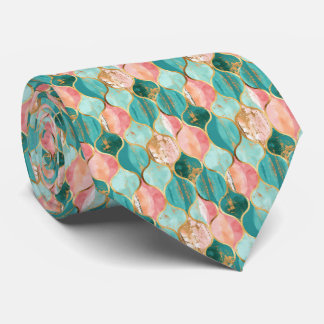 Elegant Stropdas in roze en turquoise