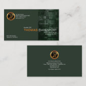 Elegant Structured Silver Wall Column Founder CEO Visitekaartje (Voorkant / Achterkant)