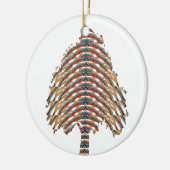 ELEGANT structuursymbool: STOR VOOR METALE kleure Keramisch Ornament (Links)