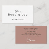 Elegant Stunning Skincare Clinics Minimalist Clean Visitekaartje (Voorkant / Achterkant)