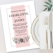 Elegant Stusty Roos met Eucalyptus Leaves Wedding Kaart