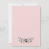 Elegant Stusty Roos met Eucalyptus Leaves Wedding Kaart (Achterkant)