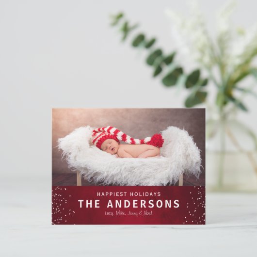 Elegant Styish Red Prettige feestdagen Kerstmis (Staand voorkant)