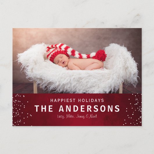 Elegant Styish Red Prettige feestdagen Kerstmis (Voorkant)