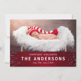 Elegant Styish Red Prettige feestdagen Kerstmis Feestdagenkaart