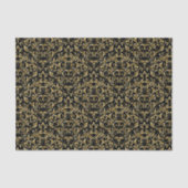 Elegant Style Black en Gold Damask Tissuepapier (Voorkant)