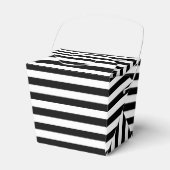 Elegant Style Chic Black en white stripes patroon Bedankdoosjes (Voorkant Zijde)