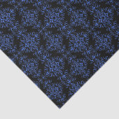 Elegant  Style Damask Blue Black Tissuepapier (Detail)