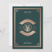 Elegant  Style Hunter Green-kerstfeest Kaart (Voorkant)