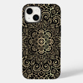 Elegant Stylish Black Gold Mandala Case-Mate iPhone Case (Achterkant)