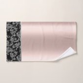 Elegant Stylish Black Silver Roos Gold Bad Handdoek (Handdoek)