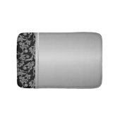 Elegant Stylish Black Silver Swirls Badmat (Voorkant)