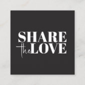 Elegant Stylish Black White Bold Salon Aanbevelingskaartje (Voorkant)