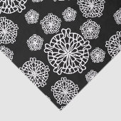 Elegant Stylish Black & White Mandala Flowers Tissuepapier (Detail)