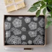 Elegant Stylish Black & White Mandala Flowers Tissuepapier (Geschenk)