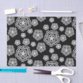 Elegant Stylish Black & White Mandala Flowers Tissuepapier (Craft)