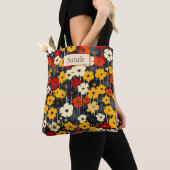 Elegant Stylish Boho Colorful Botanical Floral Tote Bag (Dichtbij)