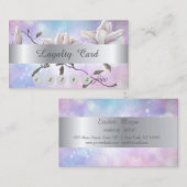 Elegant Stylish Bokeh, Magnolia Loyalty Kaart (Voorkant / Achterkant)